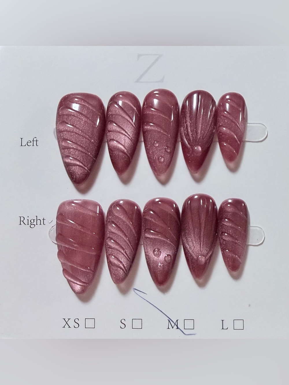 Shimmering Mauve Press-On Nails - Elegant Pink Set